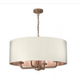 David Hunt Lighting Sloane 4 Lt Pendant Bronze Complete with Bespoke Shade SLO0400